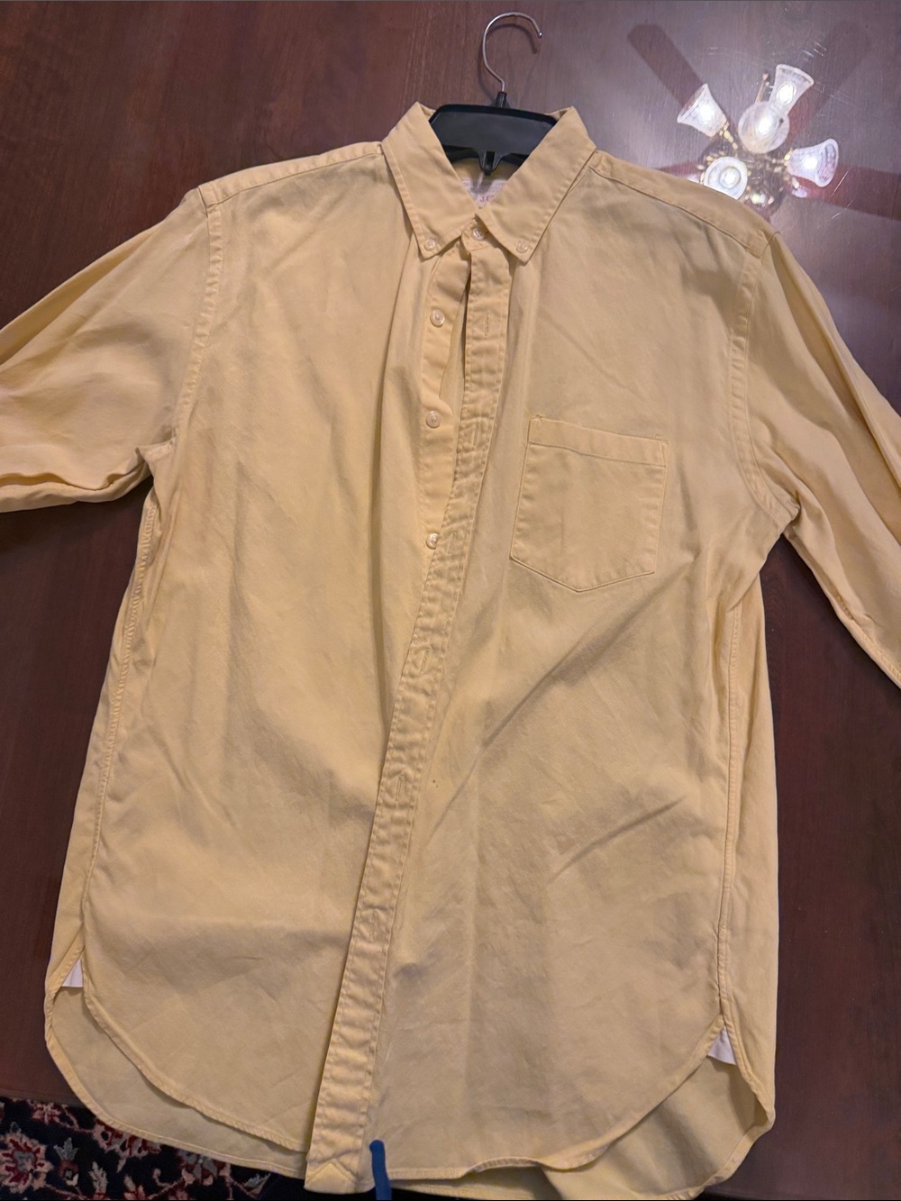 J. Crew Men's Pale Yellow Button-Down Shirt